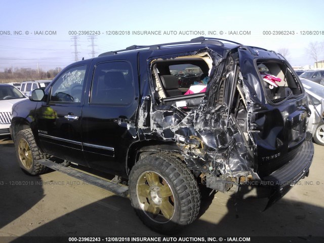 1GNFK33049J125082 - 2009 CHEVROLET TAHOE K1500 LTZ BLACK photo 3