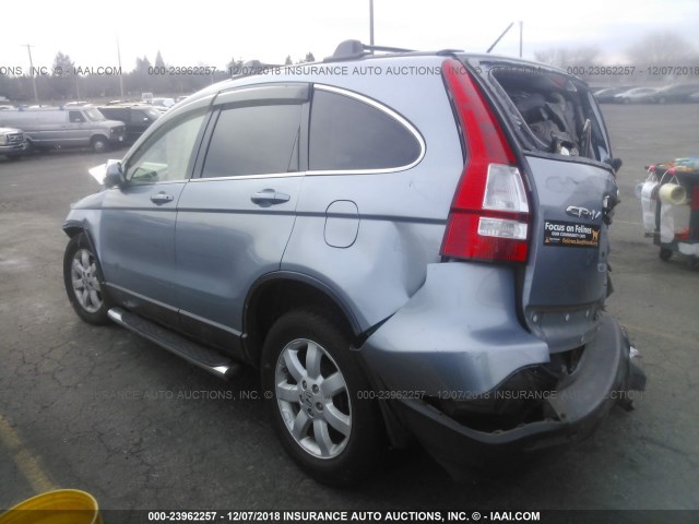 JHLRE48737C084070 - 2007 HONDA CR-V EXL Light Blue photo 3