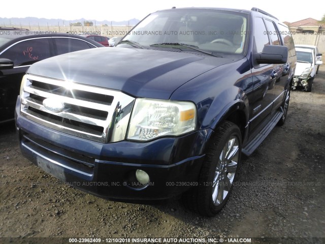 1FMFK15538LA23499 - 2008 FORD EXPEDITION EL XLT BLUE photo 2