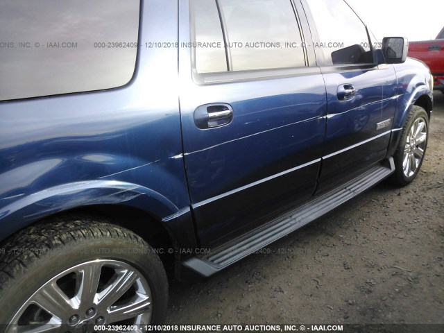 1FMFK15538LA23499 - 2008 FORD EXPEDITION EL XLT BLUE photo 6