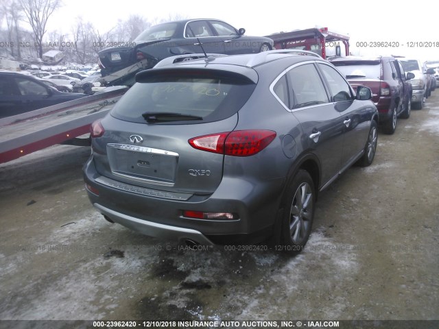 JN1BJ0RR6GM270900 - 2016 INFINITI QX50 GRAY photo 4