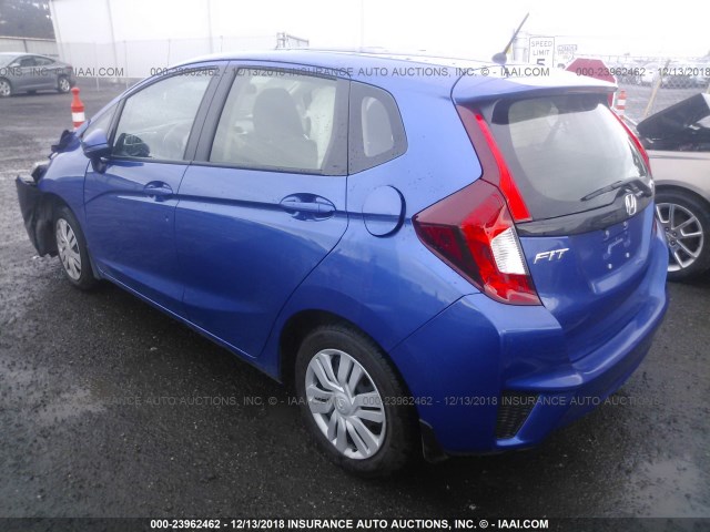 JHMGK5H53GX015954 - 2016 HONDA FIT LX BLUE photo 3