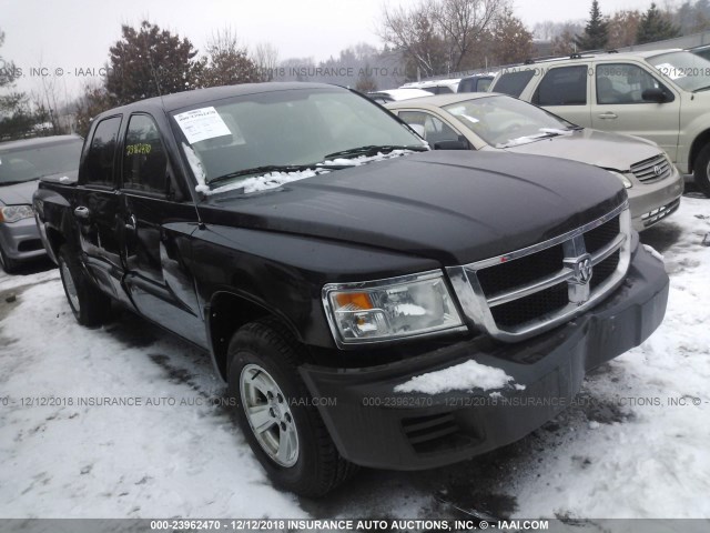 1D7HW38K48S556777 - 2008 DODGE DAKOTA SXT BLACK photo 1