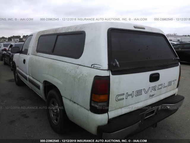 1GCEC14W5YE239494 - 2000 CHEVROLET SILVERADO C1500 WHITE photo 3