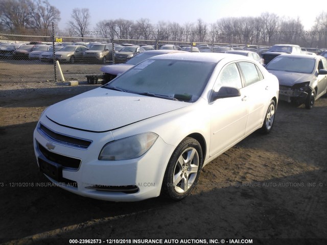 1G1ZG57B49F115792 - 2009 CHEVROLET MALIBU LS WHITE photo 2