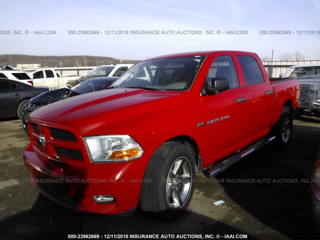 1C6RD7KTXCS167560 - 2012 DODGE RAM 1500 ST RED photo 2