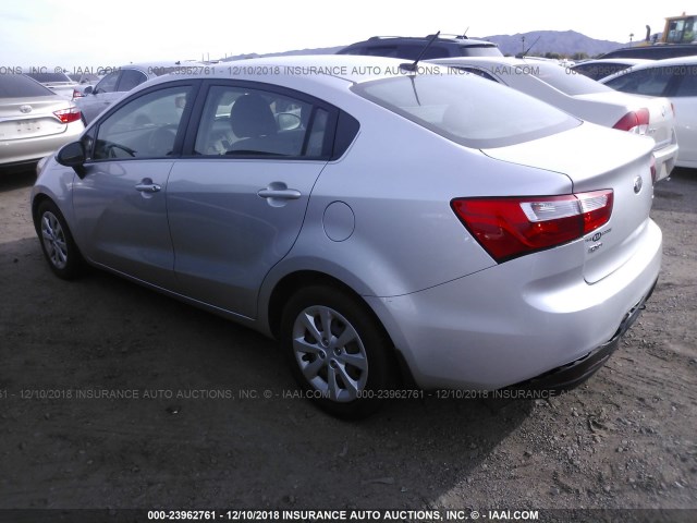 KNADM4A3XE6326556 - 2014 KIA RIO LX SILVER photo 3