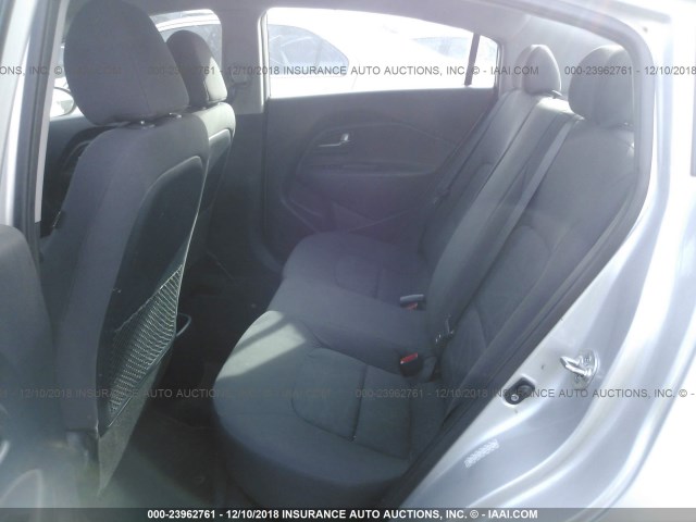 KNADM4A3XE6326556 - 2014 KIA RIO LX SILVER photo 8