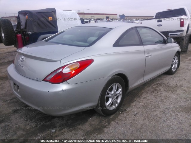 4T1CE38P36U645112 - 2006 TOYOTA CAMRY SOLARA SE/SLE SILVER photo 4