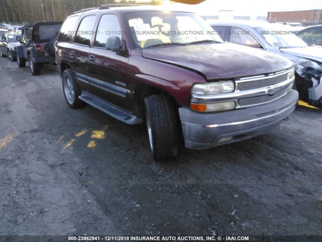 1GNEK13T91R120234 - 2001 CHEVROLET TAHOE K1500 MAROON photo 1