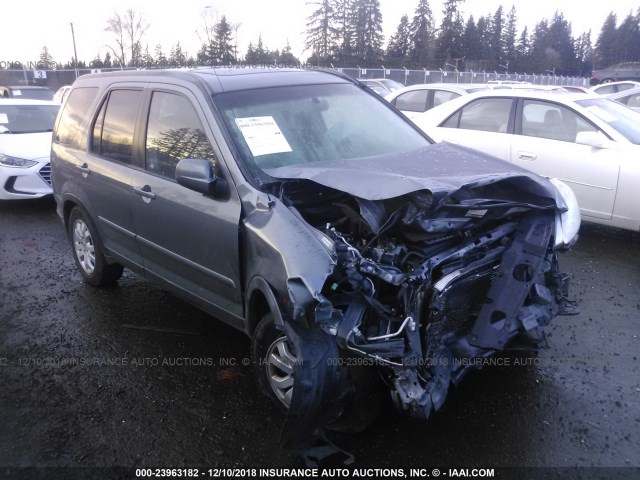 JHLRD78916C012210 - 2006 HONDA CR-V SE/EX GRAY photo 1