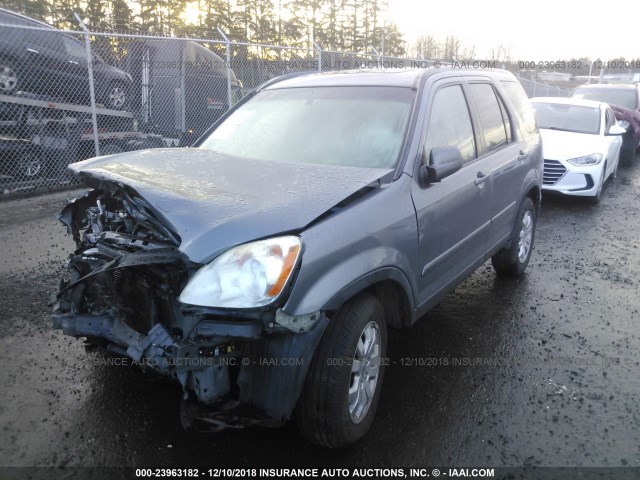 JHLRD78916C012210 - 2006 HONDA CR-V SE/EX GRAY photo 2