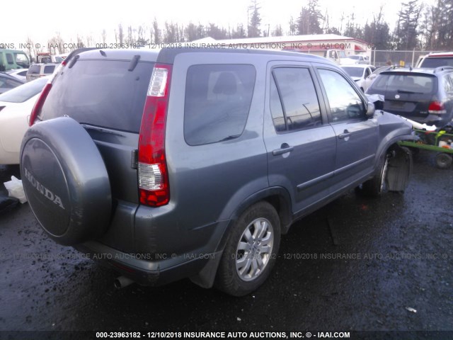 JHLRD78916C012210 - 2006 HONDA CR-V SE/EX GRAY photo 4