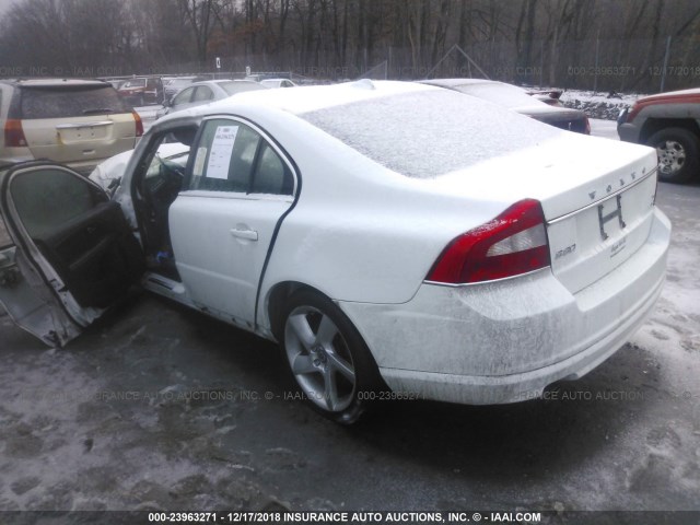 YV1992AH6A1124857 - 2010 VOLVO S80 T6 WHITE photo 3