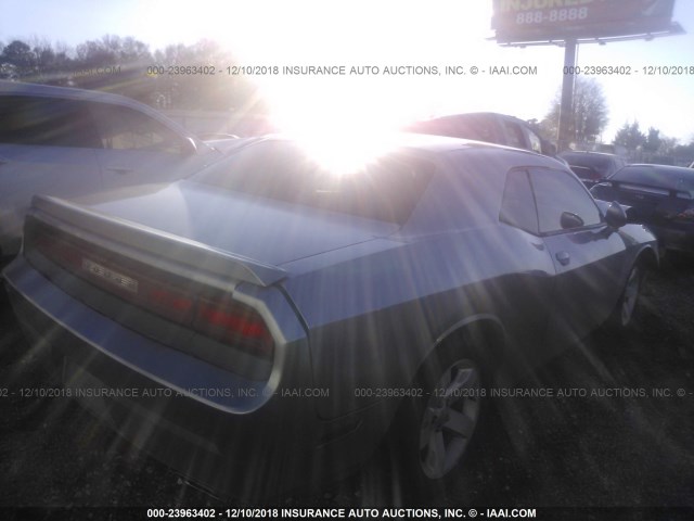 2C3CDYAG1DH723891 - 2013 DODGE CHALLENGER SXT SILVER photo 4