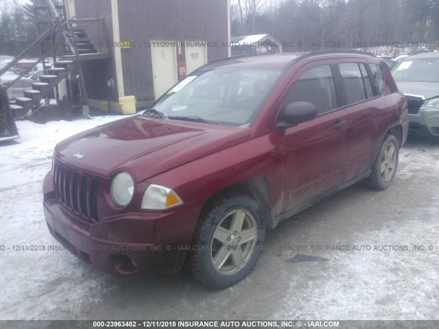 1J8FF47W38D550669 - 2008 JEEP COMPASS SPORT RED photo 2