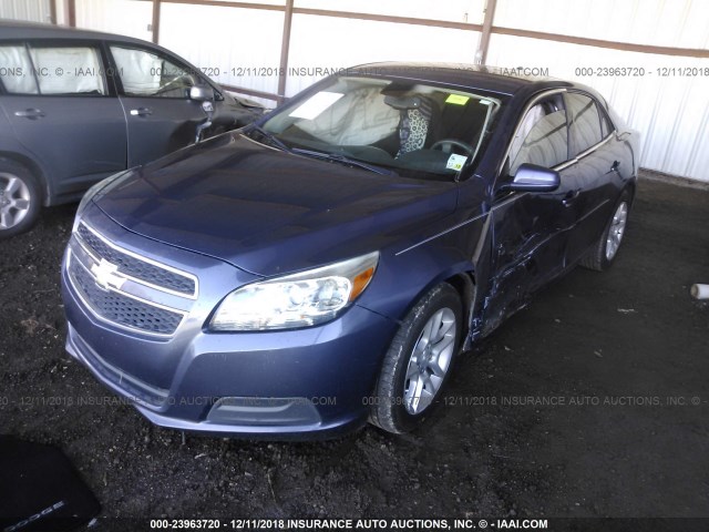 1G11D5SR4DF168138 - 2013 CHEVROLET MALIBU 1LT BLUE photo 2