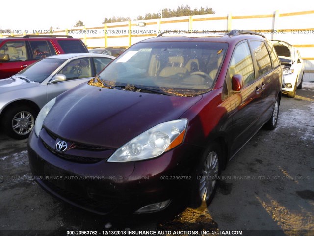 5TDZK22C77S020046 - 2007 TOYOTA SIENNA XLE/XLE LIMITED RED photo 2