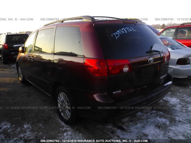 5TDZK22C77S020046 - 2007 TOYOTA SIENNA XLE/XLE LIMITED RED photo 3