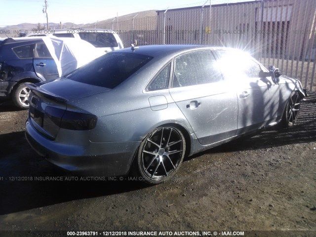 WAUKGAFLXDA134992 - 2013 AUDI S4 PRESTIGE GRAY photo 4