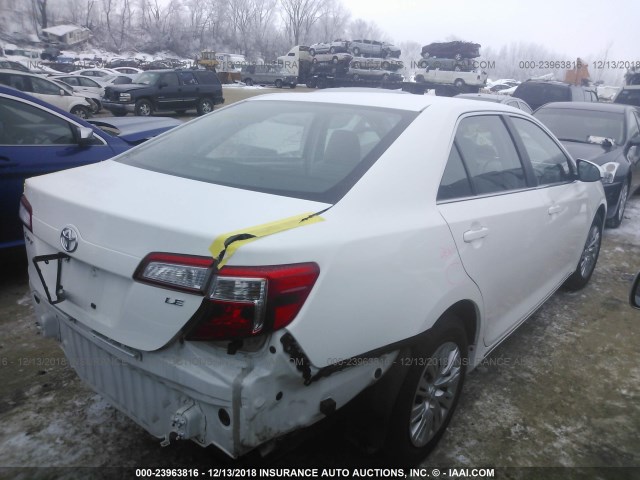 4T1BF1FK7EU318294 - 2014 TOYOTA CAMRY L/SE/LE/XLE 白色 照片 4
