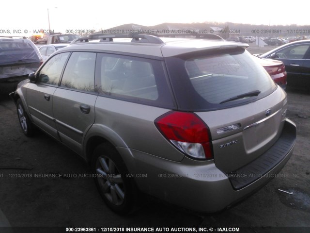 4S4BP61C287319186 - 2008 SUBARU OUTBACK 2.5I GOLD photo 3