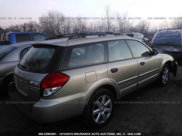 4S4BP61C287319186 - 2008 SUBARU OUTBACK 2.5I GOLD photo 4