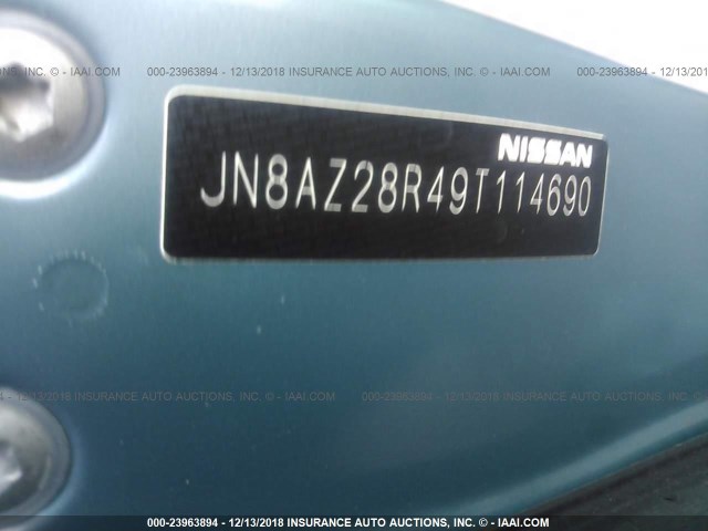 JN8AZ28R49T114690 - 2009 NISSAN CUBE S/SL BLUE photo 9