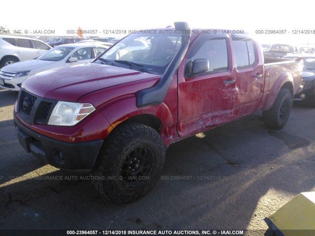 1N6AD0FV9BC432001 - 2011 NISSAN FRONTIER SV/SL RED photo 2