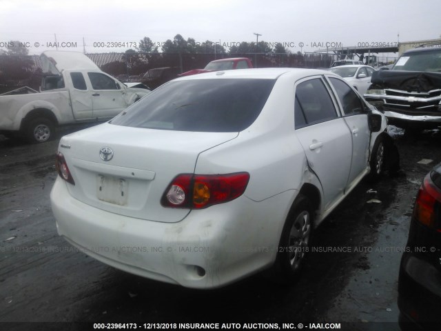 1NXBU40E39Z026190 - 2009 TOYOTA COROLLA S/LE/XLE WHITE photo 4