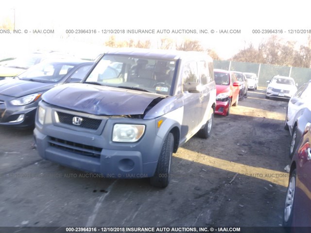 5J6YH28593L049458 - 2003 HONDA ELEMENT EX BLUE photo 2