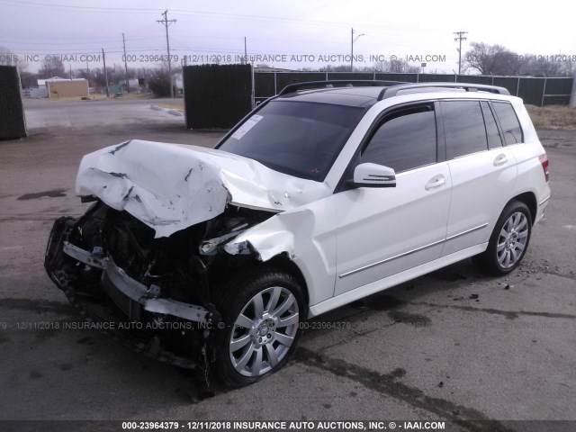 WDCGG8HB9BF608172 - 2011 MERCEDES-BENZ GLK 350 4MATIC WHITE photo 2