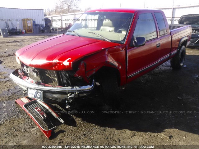 2GTEK19R5V1539555 - 1997 GMC SIERRA K1500 RED photo 2