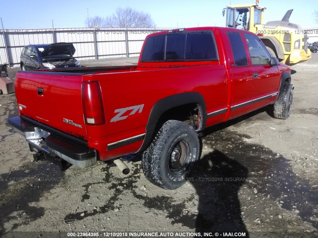 2GTEK19R5V1539555 - 1997 GMC SIERRA K1500 RED photo 4