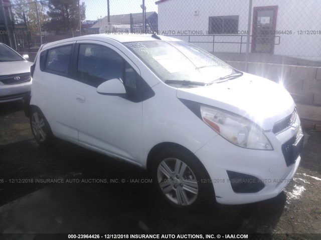 KL8CB6S9XEC450274 - 2014 CHEVROLET SPARK LS WHITE photo 1