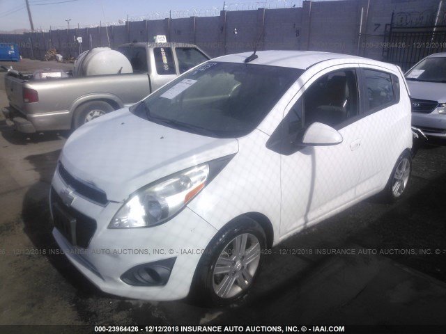 KL8CB6S9XEC450274 - 2014 CHEVROLET SPARK LS WHITE photo 2