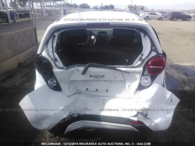 KL8CB6S9XEC450274 - 2014 CHEVROLET SPARK LS WHITE photo 6