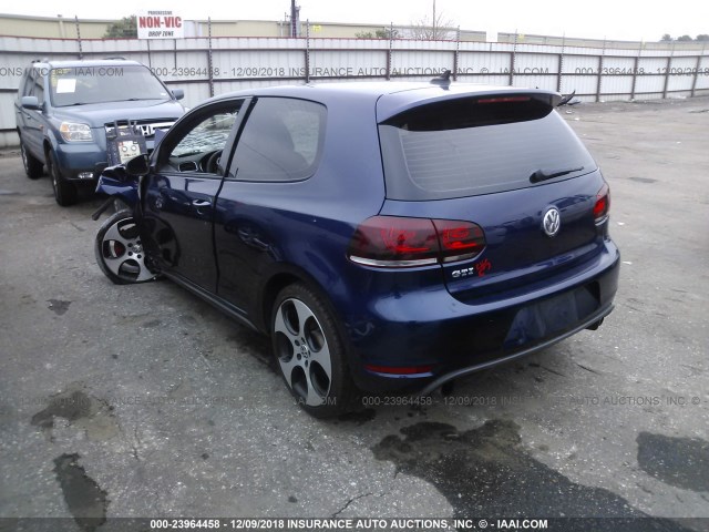 WVWEV7AJ7CW327021 - 2012 VOLKSWAGEN GTI ლურჯი ფოტო 3