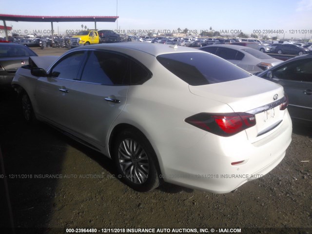 JN1BY1PP0FM601875 - 2015 INFINITI Q70L 3.7 WHITE photo 3