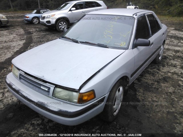 JM1BG2240N0441733 - 1992 MAZDA PROTEGE DX SILVER photo 2