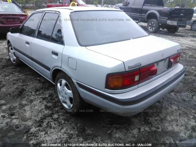 JM1BG2240N0441733 - 1992 MAZDA PROTEGE DX SILVER photo 3