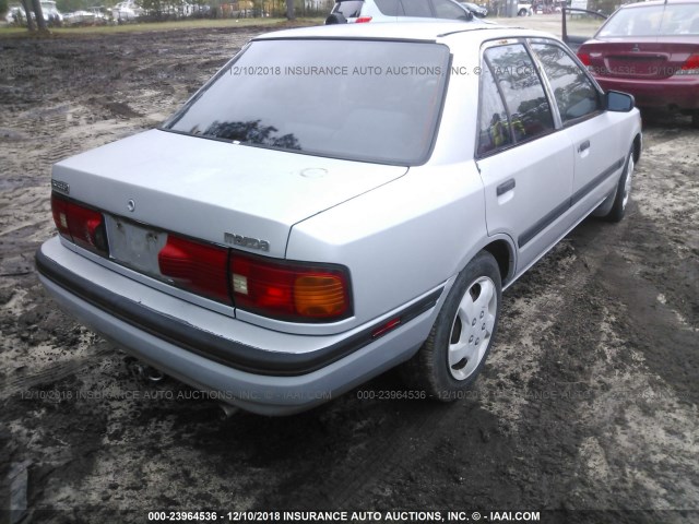 JM1BG2240N0441733 - 1992 MAZDA PROTEGE DX SILVER photo 4