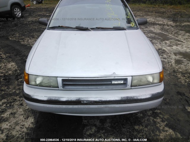 JM1BG2240N0441733 - 1992 MAZDA PROTEGE DX SILVER photo 6