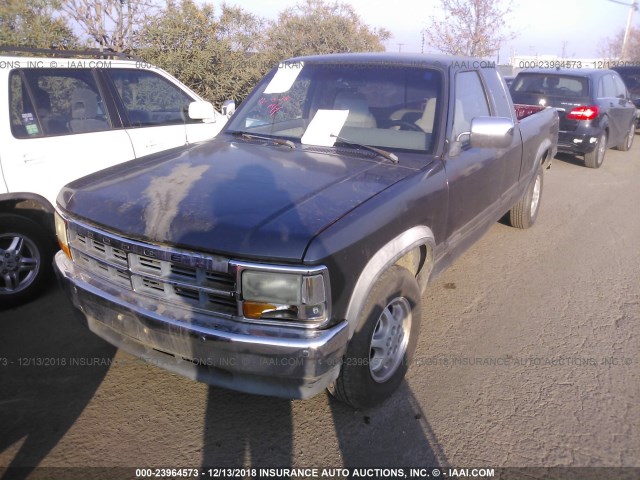 1B7GL23Y2SS266212 - 1995 DODGE DAKOTA GRAY photo 2