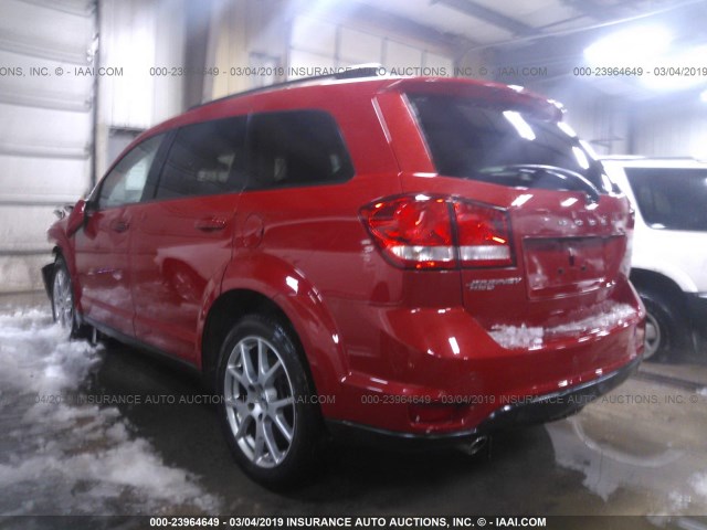 3C4PDDEG9ET154409 - 2014 DODGE JOURNEY R/T RED photo 3