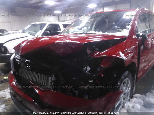 3C4PDDEG9ET154409 - 2014 DODGE JOURNEY R/T RED photo 6