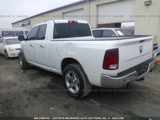 1C6RD6GT2CS236826 - 2012 DODGE RAM 1500 SLT WHITE photo 3