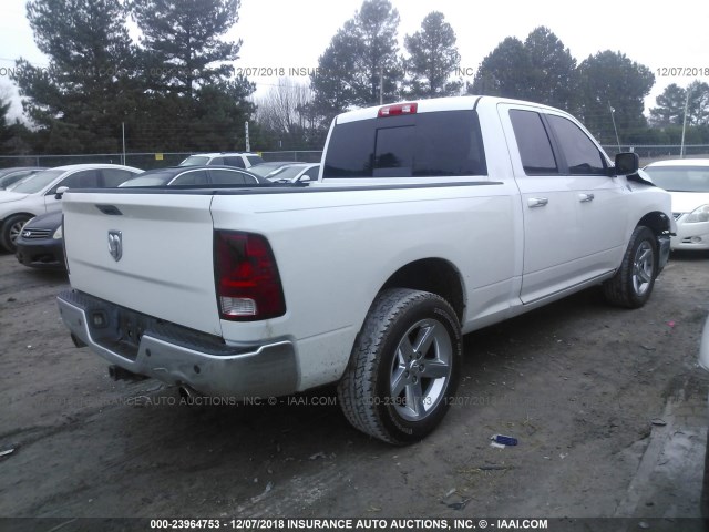 1C6RD6GT2CS236826 - 2012 DODGE RAM 1500 SLT WHITE photo 4