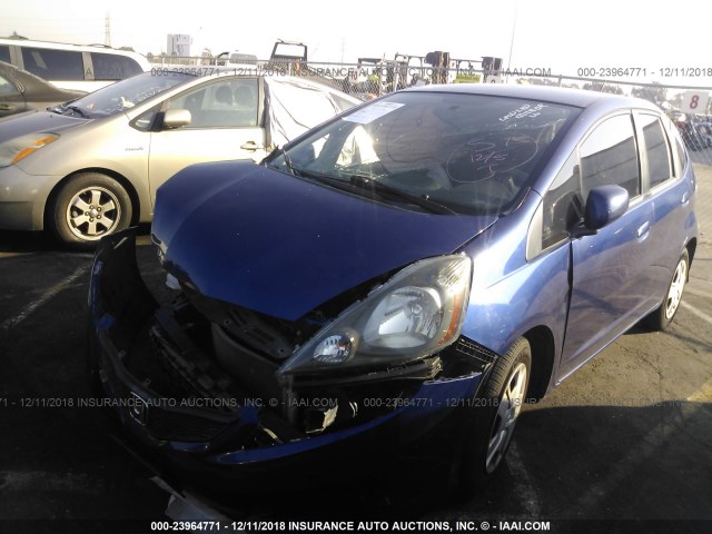 JHMGE8H36DC072255 - 2013 HONDA FIT BLUE photo 2