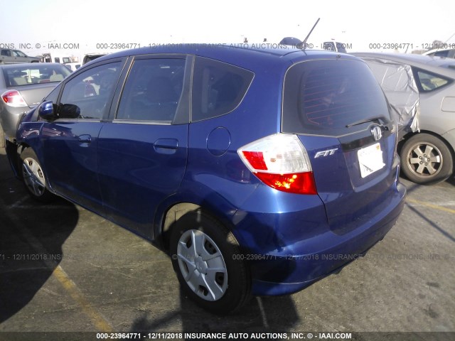 JHMGE8H36DC072255 - 2013 HONDA FIT BLUE photo 3